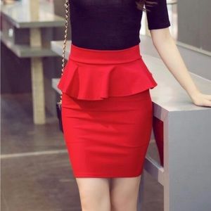 Cynthia Rowley Peplum Mini Skirt Size 6